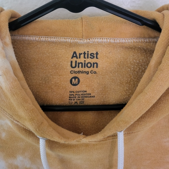 Artist Union clothing co. size medium blue, white, and yellow hoodie - Picture 3 of 3